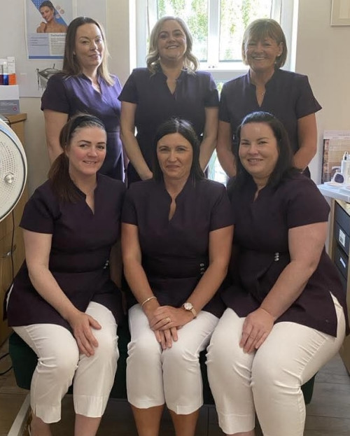 Donna, Francesca, Joanne, Lucy, Charlene and Catherine: Beauty technicians in Catherine's Laser & Beauty Salon, Letterkenny, County Donegal, Ireland