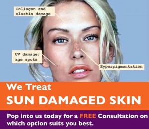 We treat sun damaged skin - Collagen and elastin damage; UV damage, age spots, Hyperpigmentation - Catherine's Laser & Beauty Salon, Letterkenny, County Donegal, Ireland